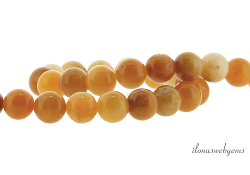 Yellow Jade beads around 8mm