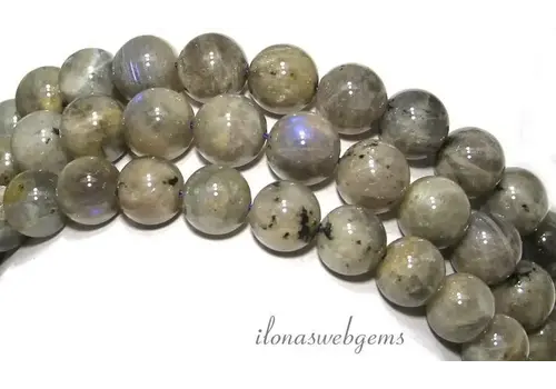 Labradorite beads with insertion set around approx. 8mm