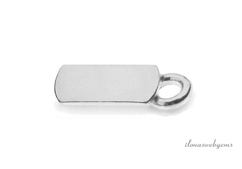 Sterling silver bonding plate approx. 9x3.5mm