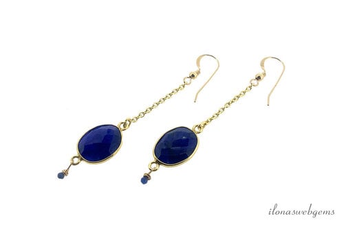 Gold filled earrings with Sapphire