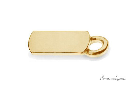 Vermeil-Klebeplatte, ca. 9 x 3,5 mm