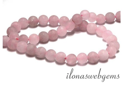 Rose quartz beads matt around 6mm