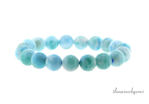 Larimar kralen armband ca. 9mm