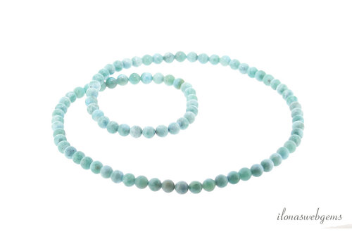 Larimar bead necklace approx. 6mm