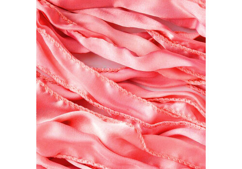 Silk ribbon approx. 100x 3cm - Pink