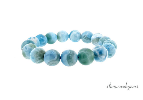 Larimar-Perlenarmband, ca. 12 mm