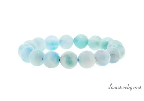 Larimar-Perlenarmband, ca. 10 mm