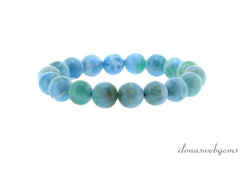 Larimar kralen armband ca. 8mm