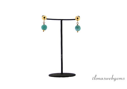 Inspiration: Vergoldete Ohrstecker mit Larimar