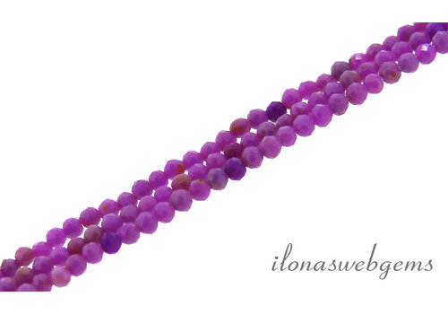 Purple Mica beads faceted round approx. 2.5mm