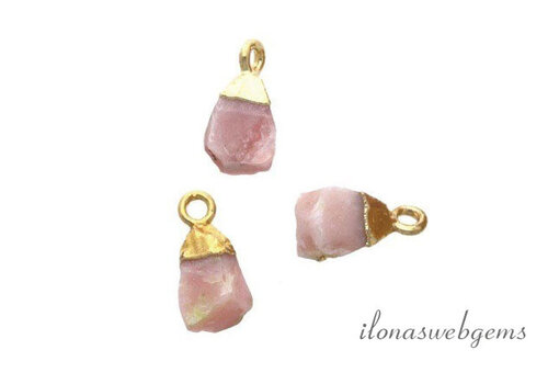 Minimalistischer Vermeil-Anhänger Opal ca. 12x7mm