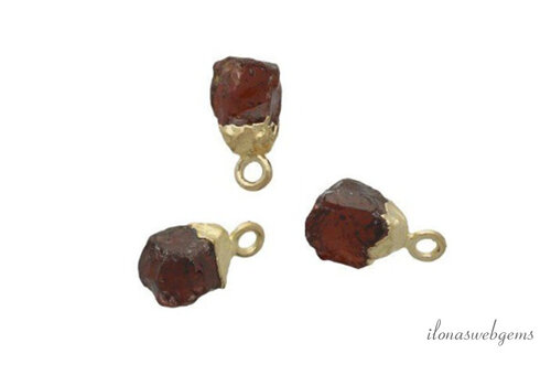 Minimalist vermeil pendant Garnet approx. 13x7mm