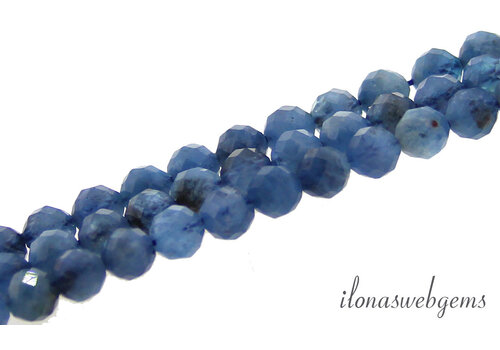 Sapphire beads faceted round approx. 6mm