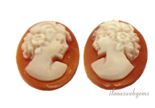 1 Paar Kameen ca. 12x10mm