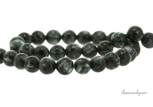 Seraphinite beads round approx. 7mm AA quality