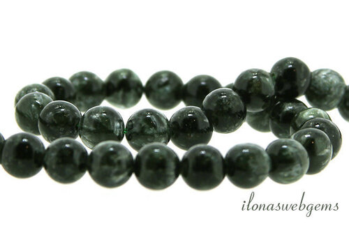Seraphinite beads round approx. 7.5mm