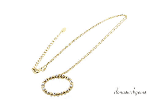 Vermeil collier met Shell pearl