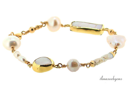 Inspiration: Freshwater pearl bracelet Goldfilled-Vermeil