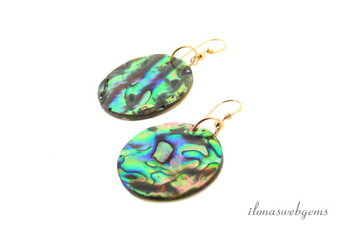 Inspiration: Goldfilled earwires with Abalone pendant