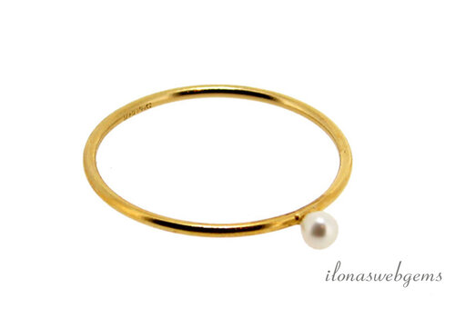 14K/20 Goldfilled ring with white freshwater pearl