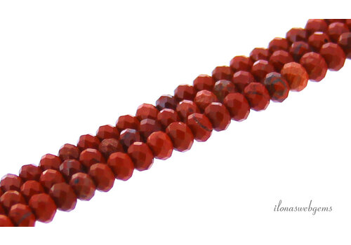 Red Jasper roundel approx. 3x2mm