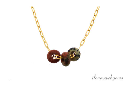 Gldfilled collier met donut