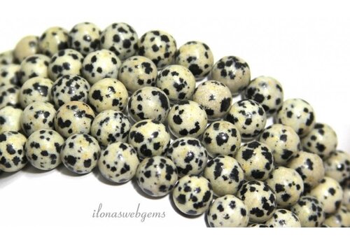 Dalmatians jasper beads round about 4mm