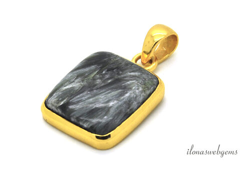 Vermeil (1 micron) pendant Seraphinite approx. 22x20mm