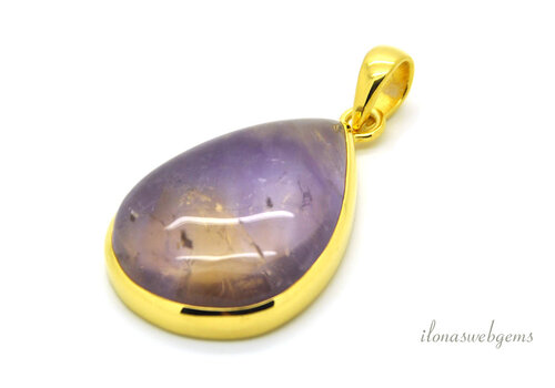 Anhänger aus Vermeil (1 Mikron), Ametrin, ca. 34 x 25 mm