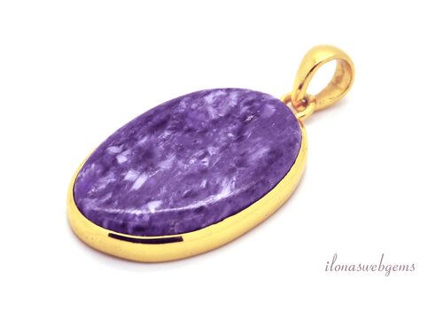 Anhänger aus Vermeil (1 Mikron), Charoit, ca. 37 x 34 mm