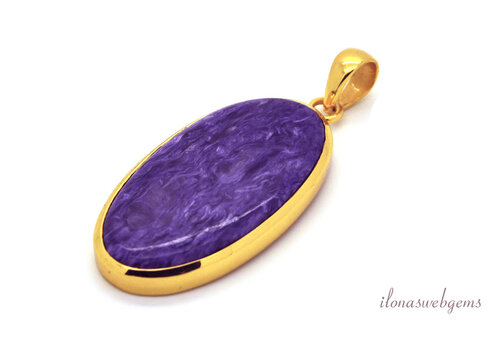 14ct vermeil (1 micron) pendant Charoite approx. 44x23mm