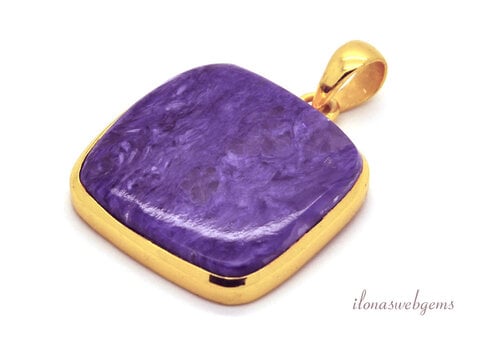 Vermeil (1 micron) hanger Charoiet ca. 31x31mm