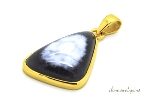 14ct Vermeil (1 Mikron) Anhänger Opal ca. 32x25mm