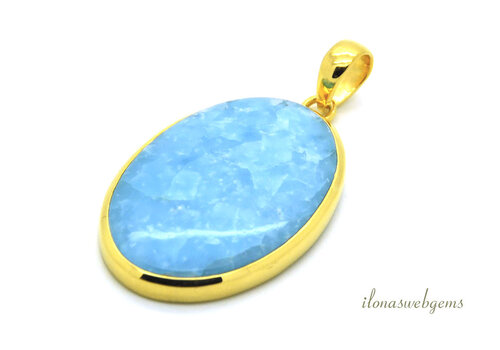 Vermeil (1 micron) hanger Smitsoniet ca. 42x29mm