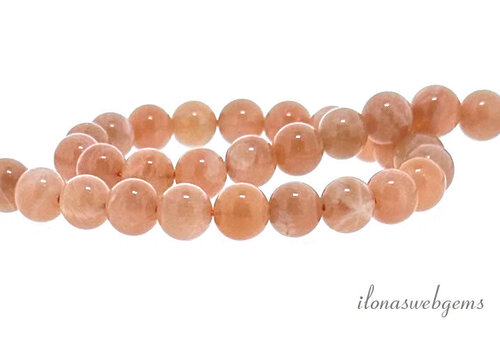 Moonstone beads round peach approx. 8mm A quality