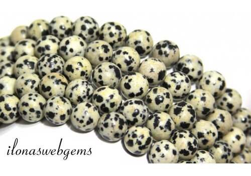 Dalmatian Jasper beads round approx. 8mm