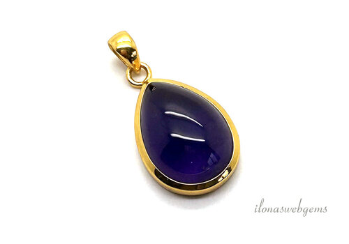 Vermeil (1 micron) pendant Amethyst approx. 26x19mm