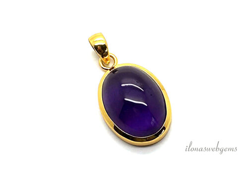 Vermeil (1 micron) pendant Amethyst approx. 24x19mm