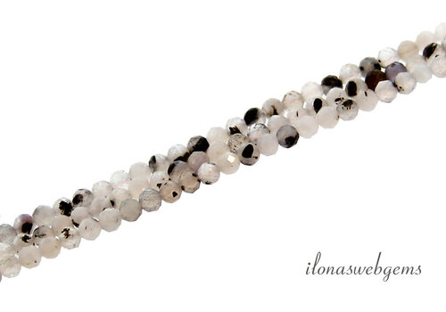 Agate beads round facet approx. 2mm