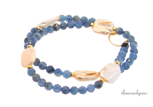 Necklace Sapphire with Freshwater Pearls