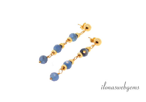 Inspiration:14/20 Goldfilled stud earrings with Sapphire