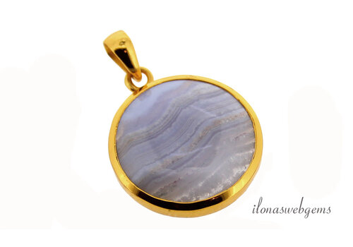 Vermeil (1 micron) Chalcedoon ca. 34x30mm