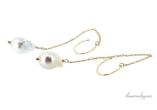 Baroque pearl earrings-14/20 Gold filled Willeke Alberti