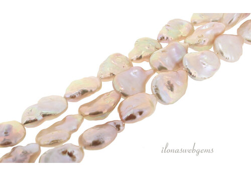 Freshwater Pearls Coin approx. 14x20mm