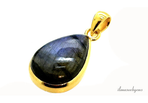 Vermeil (1micron) pendant with Labradorite approx. 45x25mm