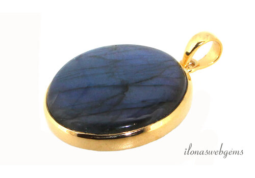 Vermeil (1micron) pendant with Labradorite approx. 41x35mm