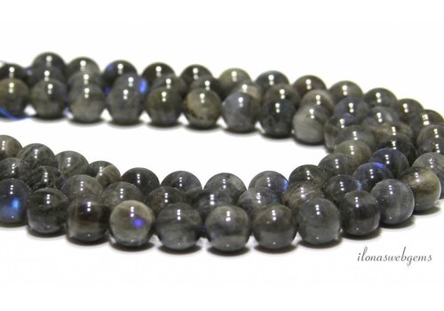 Labradorite beads round A quality approx. 6mm