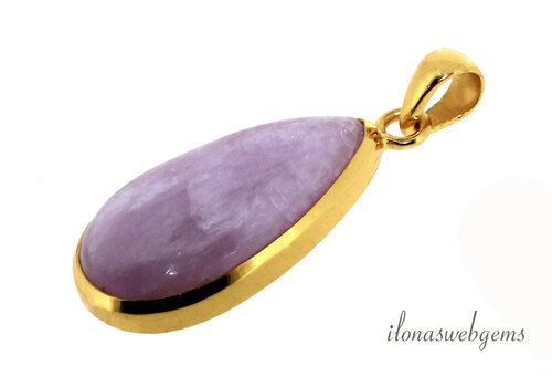 Vermeil (1 micron) Kunziet hanger ca. 45x18x7mm