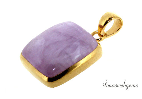 Vermeil (1 micron) Kunzite pendant approx. 35x21x8mm