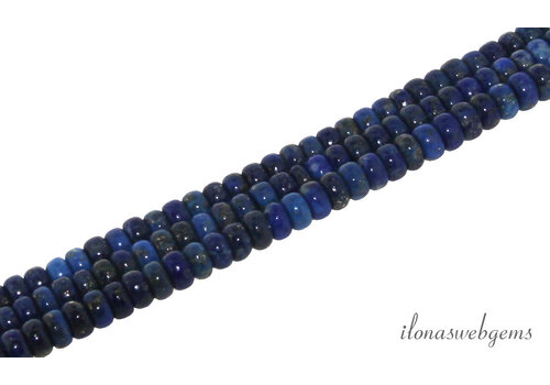 Lapis Lazuli kralen rondel ca. 4x2mm